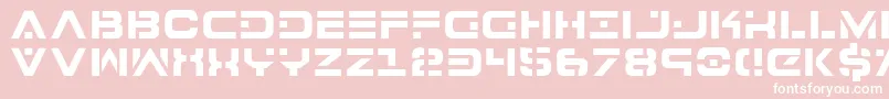 7thServiceSemiCondensed Font – White Fonts on Pink Background