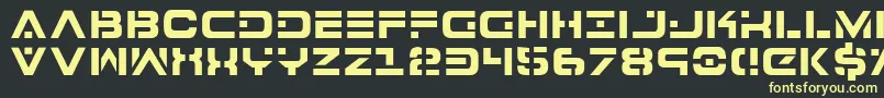 7thServiceSemiCondensed Font – Yellow Fonts on Black Background