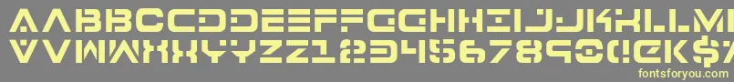 7thServiceSemiCondensed Font – Yellow Fonts on Gray Background