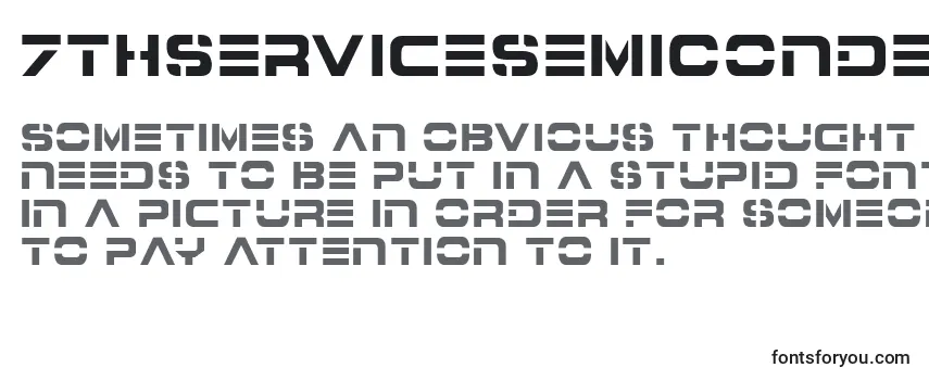 7thServiceSemiCondensed Font
