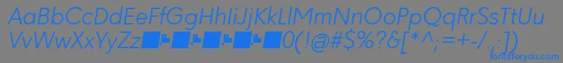 Paloseco LightItalic Font – Blue Fonts on Gray Background
