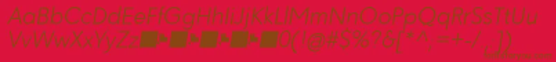 Paloseco LightItalic Font – Brown Fonts on Red Background