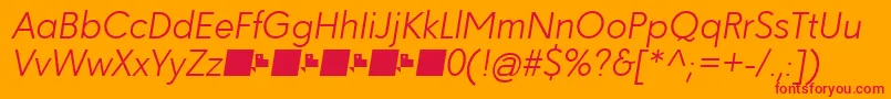 Paloseco LightItalic Font – Red Fonts on Orange Background