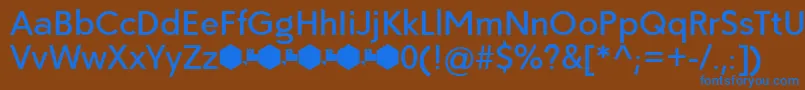 Paloseco Medium-fontti – siniset fontit ruskealla taustalla