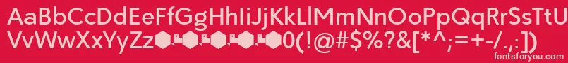 Paloseco Medium Font – Pink Fonts on Red Background