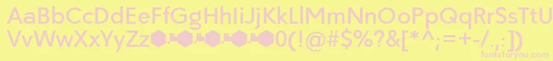 Paloseco Medium Font – Pink Fonts on Yellow Background