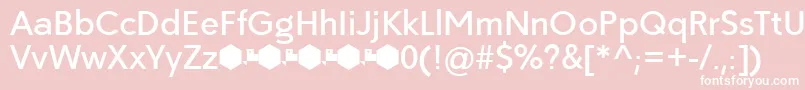 フォントPaloseco Medium – ピンクの背景に白い文字