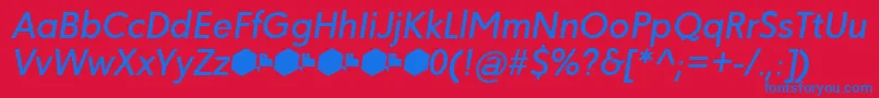 fuente Paloseco MediumItalic – Fuentes Azules Sobre Fondo Rojo