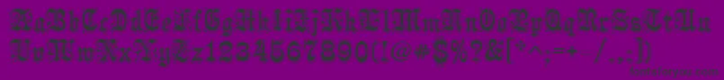 Pamela Font – Black Fonts on Purple Background