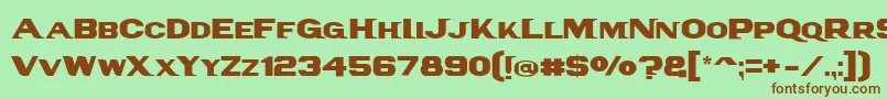 PanAmTextCaps Font – Brown Fonts on Green Background