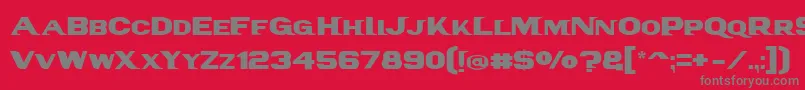 PanAmTextCaps Font – Gray Fonts on Red Background