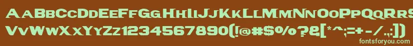 PanAmTextCaps Font – Green Fonts on Brown Background