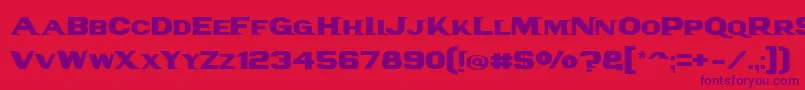 PanAmTextCaps Font – Purple Fonts on Red Background