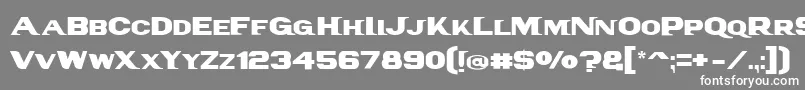 フォントPanAmTextCaps – 灰色の背景に白い文字