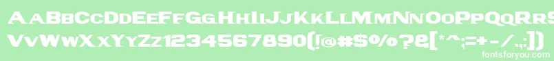 PanAmTextCaps Font – White Fonts on Green Background