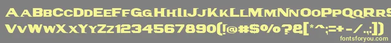 PanAmTextCaps Font – Yellow Fonts on Gray Background