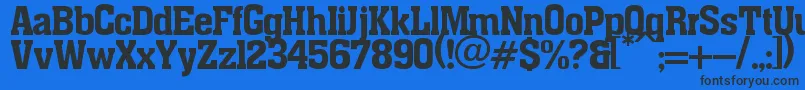 pancho Font – Black Fonts on Blue Background