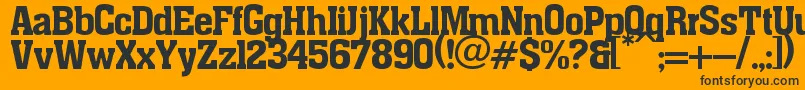 pancho Font – Black Fonts on Orange Background