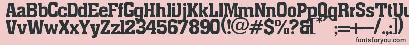 pancho Font – Black Fonts on Pink Background