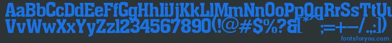 Шрифт pancho – синие шрифты на чёрном фоне