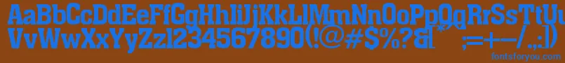 Шрифт pancho – синие шрифты на коричневом фоне
