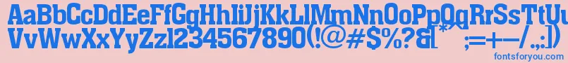 pancho Font – Blue Fonts on Pink Background