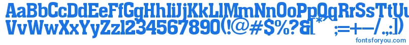Шрифт pancho – синие шрифты на белом фоне