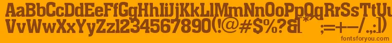 Шрифт pancho – коричневые шрифты на оранжевом фоне