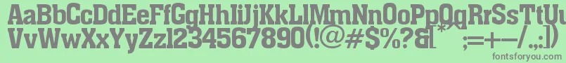 pancho-fontti – harmaat kirjasimet vihreällä taustalla