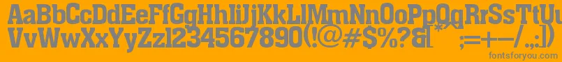 pancho-fontti – harmaat kirjasimet oranssilla taustalla