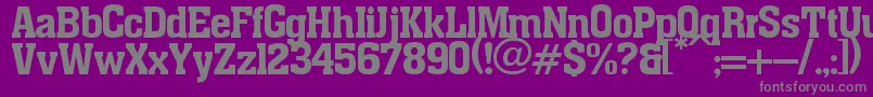 pancho-fontti – harmaat kirjasimet violetilla taustalla