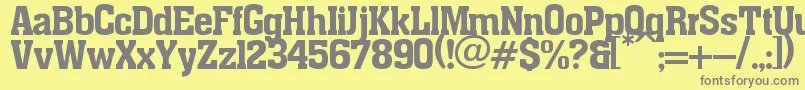 Шрифт pancho – серые шрифты на жёлтом фоне