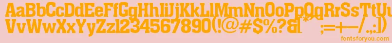 pancho Font – Orange Fonts on Pink Background