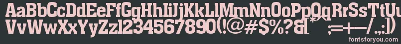 pancho Font – Pink Fonts on Black Background