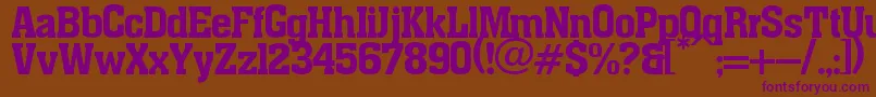 pancho Font – Purple Fonts on Brown Background