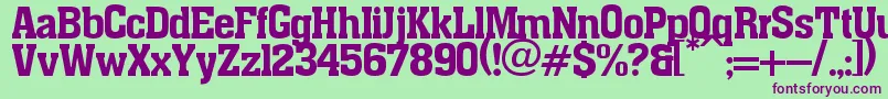 Шрифт pancho – фиолетовые шрифты на зелёном фоне