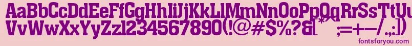 フォントpancho – ピンクの背景に紫のフォント