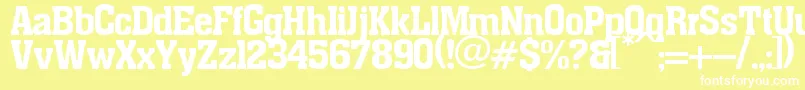Шрифт pancho – белые шрифты на жёлтом фоне