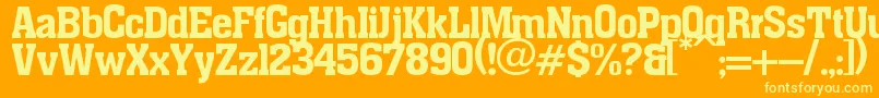 Шрифт pancho – жёлтые шрифты на оранжевом фоне