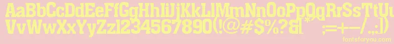 pancho Font – Yellow Fonts on Pink Background