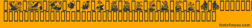 PANDA    Font – Black Fonts on Orange Background