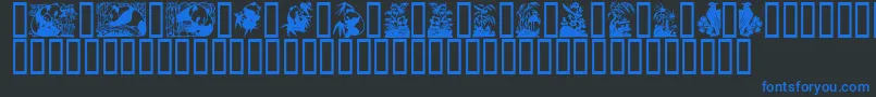 PANDA    Font – Blue Fonts on Black Background