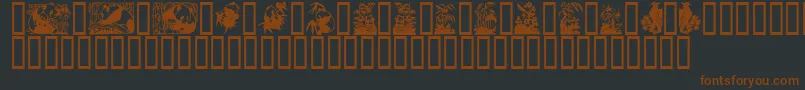 PANDA    Font – Brown Fonts on Black Background