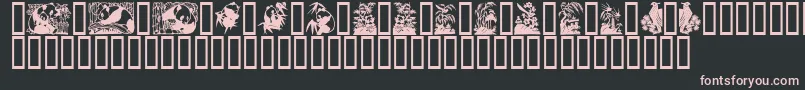 PANDA    Font – Pink Fonts on Black Background