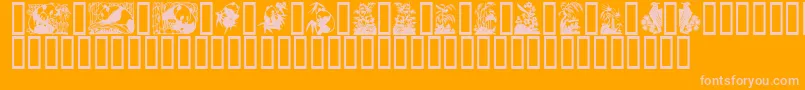 PANDA    Font – Pink Fonts on Orange Background