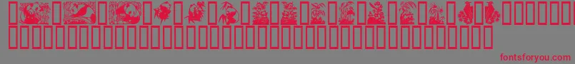 PANDA    Font – Red Fonts on Gray Background