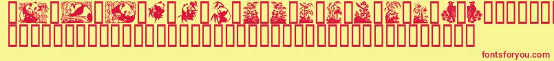 PANDA    Font – Red Fonts on Yellow Background
