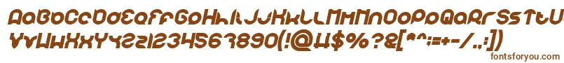 Шрифт pandaman Bold Italic – коричневые шрифты на белом фоне