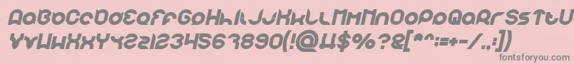 pandaman Bold Italic Font – Gray Fonts on Pink Background