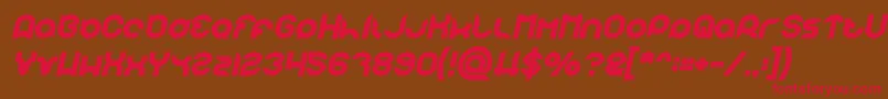 pandaman Bold Italic Font – Red Fonts on Brown Background